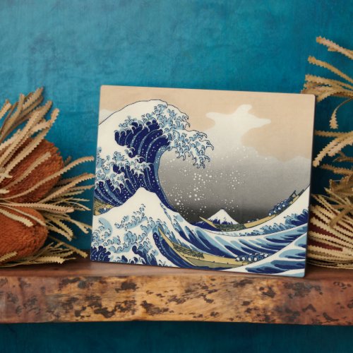 Great Wave off Kanagawa  Mount Fuji Japan Sea Plaque