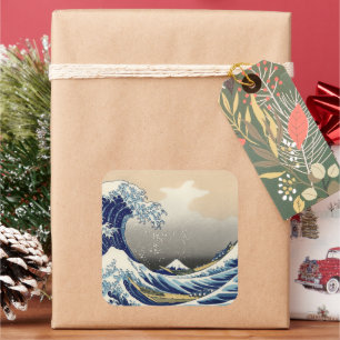 Great Wave off Kanagawa & Mount Fuji Japan Sea Square Sticker