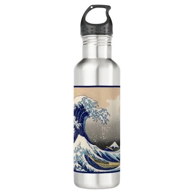 Great Wave off Kanagawa & Mount Fuji Japan Sea Stainless Steel Water Bottle (Front)