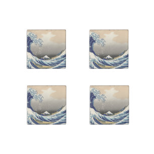 Great Wave off Kanagawa & Mount Fuji Japan Sea Stone Magnet