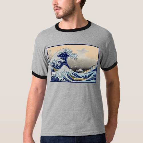 Great Wave off Kanagawa  Mount Fuji Japan Sea T_Shirt