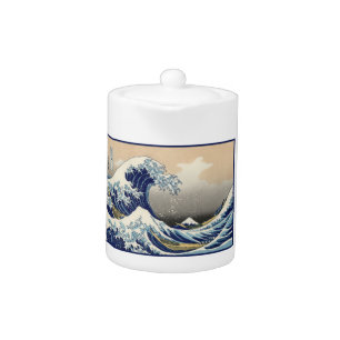 Great Wave off Kanagawa & Mount Fuji Japan Sea Teapot