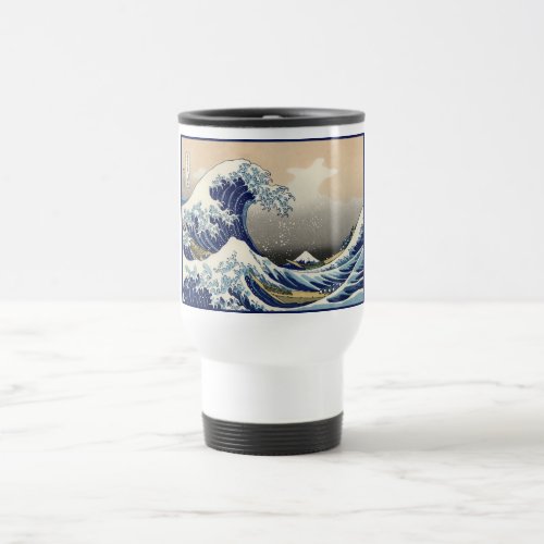 Great Wave off Kanagawa  Mount Fuji Japan Sea Travel Mug