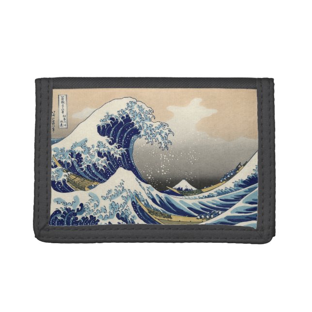 Great Wave off Kanagawa & Mount Fuji Japan Sea Trifold Wallet (Front)