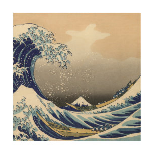 Great Wave off Kanagawa & Mount Fuji Japan Sea Wood Wall Art