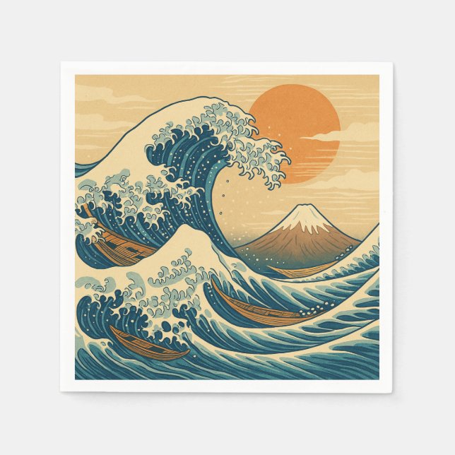 Great Wave off Kanagawa  Napkins (Front)