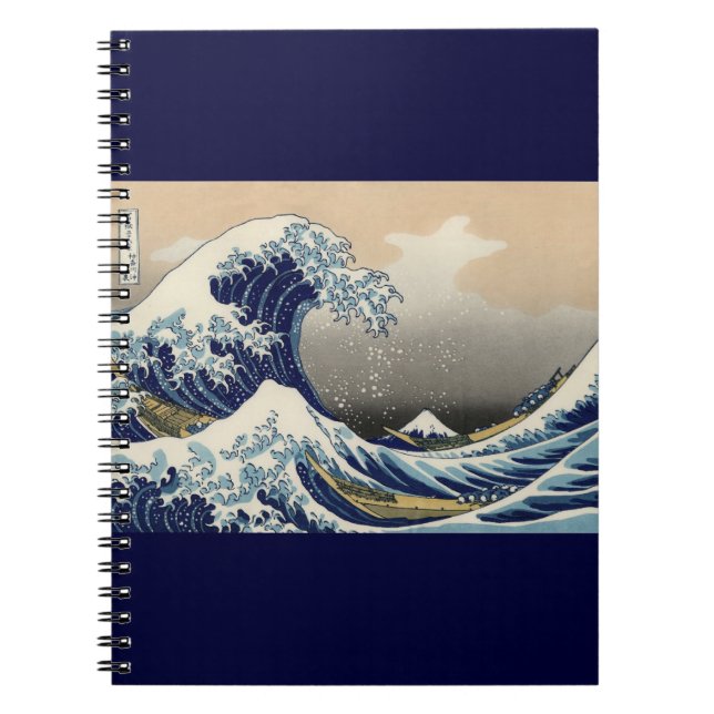 Great Wave off Kanagawa Oriental Fine Art Notebook (Front)