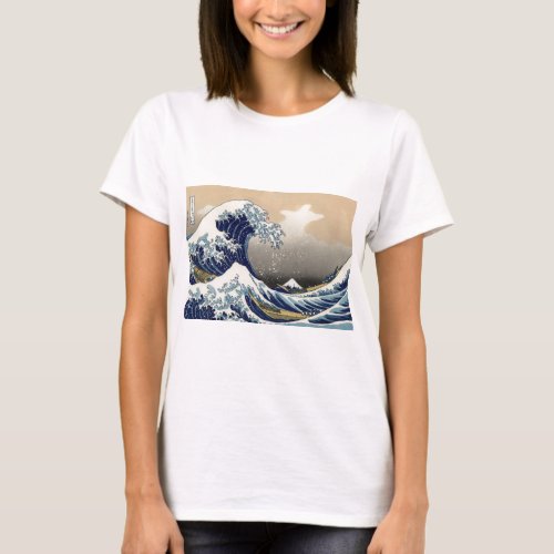 Great Wave off Kanagawa Oriental Fine Art T_Shirt