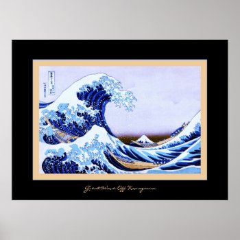Great Wave Off Kanagawa Poster by VintageFactory at Zazzle