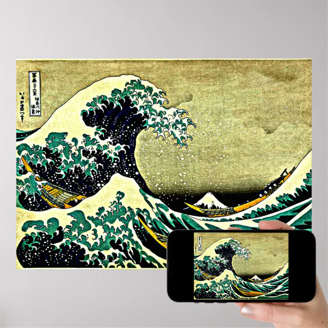 Poster The Great Wave Off Kanagawa | 61x91.5 Cm | Carta Lucida 150g/m² | Licenza Ufficiale - Foto 3