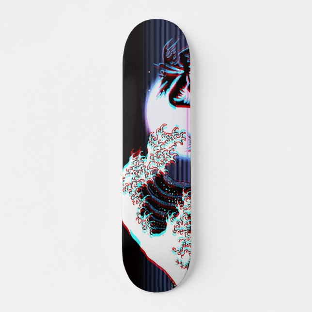 Great Wave off Kanagawa Vaporwave Skateboard (Front)