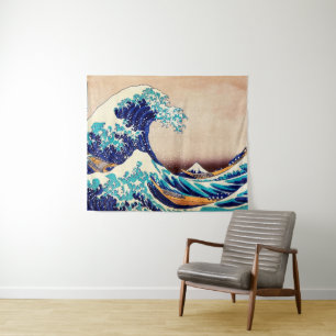 Great Wave Off Kanagawa Vintage Japanese Art Tapestry