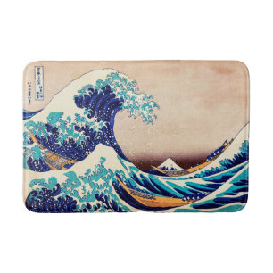 Great Wave Off Kanagawa Vintage Japanese Print Art Bathroom Mat