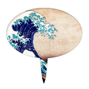 Great Wave Off Kanagawa Vintage Japanese Print Art Cake Topper