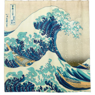 Great Wave off Kangawa by Hokusai Shower Curtain