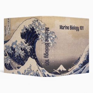 Great Wave Off the Coast of Kanagawa by Hokusai 3 Ring Binder