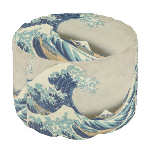 Great Wave Off the Coast of Kanagawa by Hokusai Pouf
