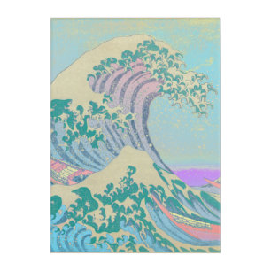 Great Wave Pastel Acrylic Wall Art