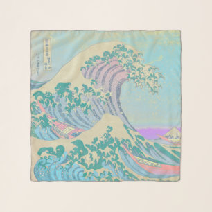Great Wave Pastel Chiffon Scarf