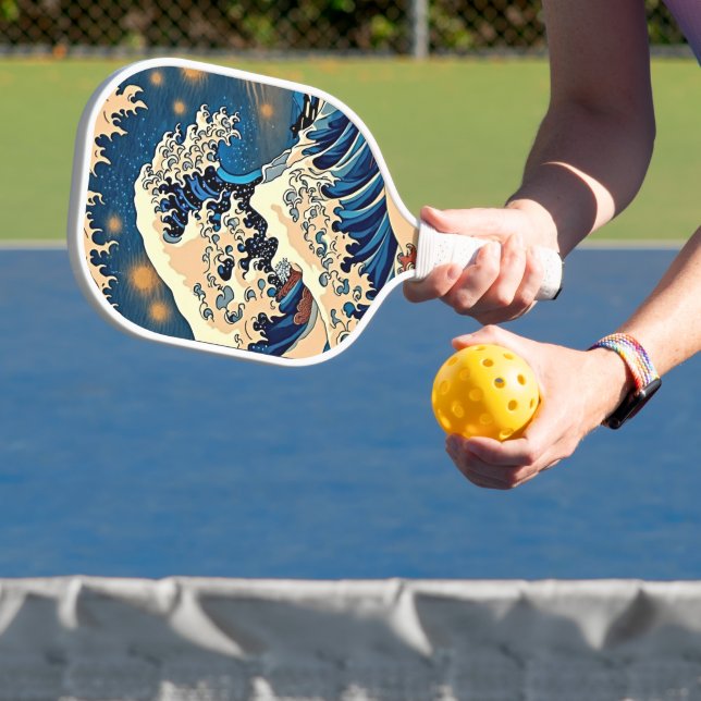 Great Wave Pickleball Paddle – Retro Groove (Insitu)