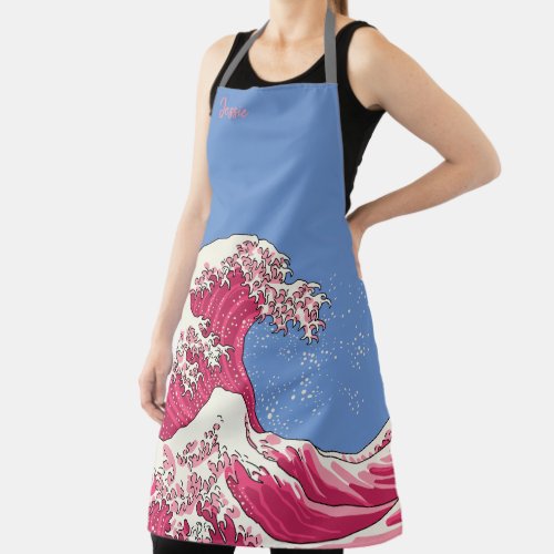 Great wave _ pink apron