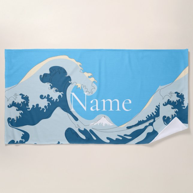 Great Wave Thunder_Cove Beach Towel (Front)