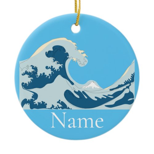 Great Wave Thunder_Cove Ceramic Ornament