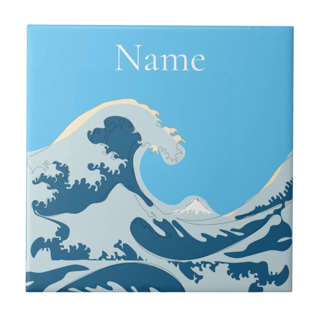 Great Wave Thunder_Cove Ceramic Tile (Front)