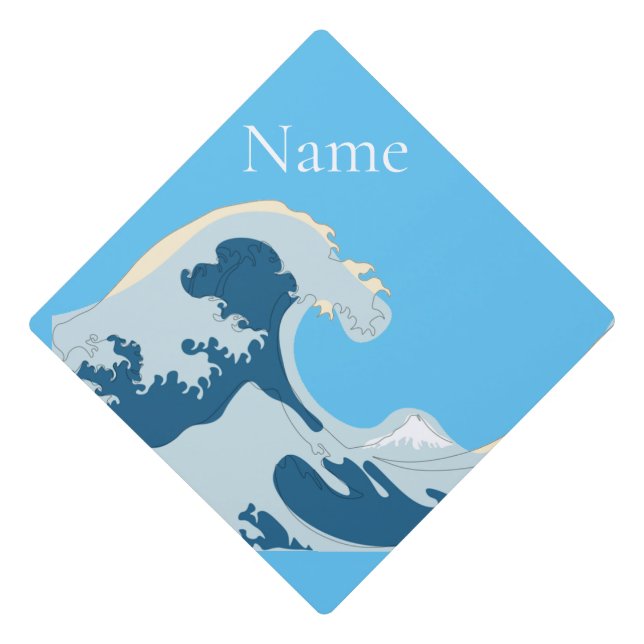 Great Wave Thunder_Cove  Graduation Cap Topper (Front)