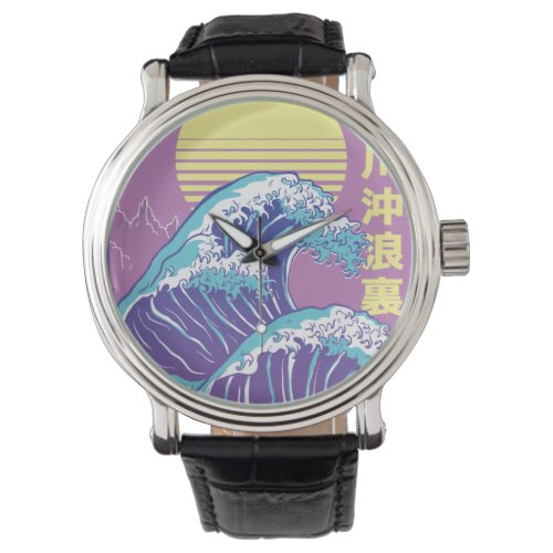 Great Wave Vaporwave Kanagawa Watch