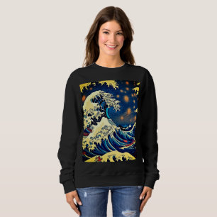 Great Wave x Starry Night Art Sweatshirt