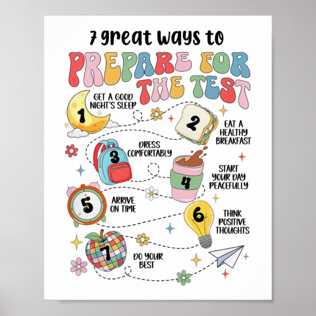 Great Ways To Prepare For The Test State Testing  Poster (Front)