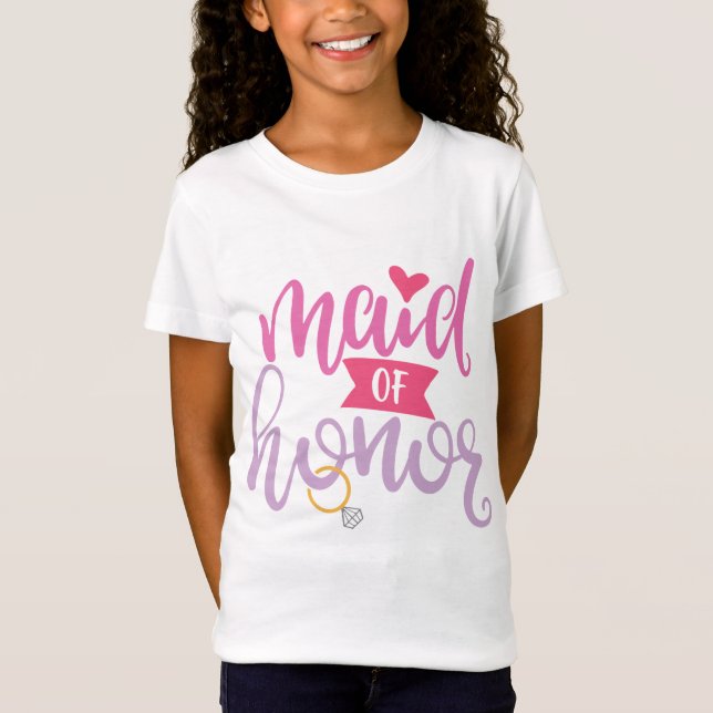 Great Wedding Design Maid Of Honor T-Shirt (Front)