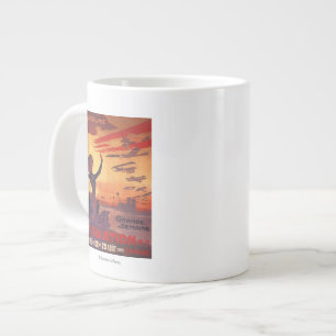 Great Week of Aviation - Woman Waving Poster Giant Coffee Mug