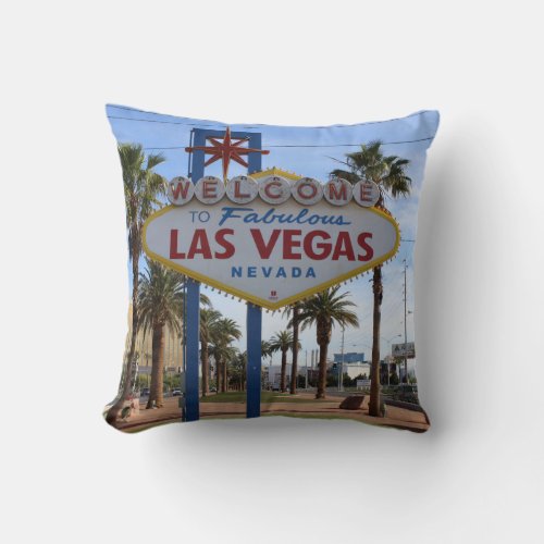 Great Welcome To Las Vegas Pillow Throw Pillow