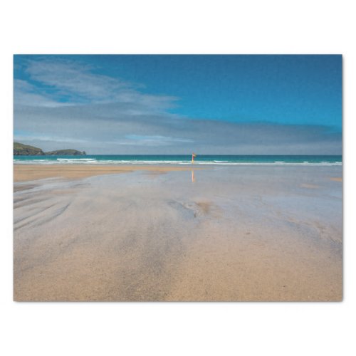 Great Western beach sand in Newquay Cornwall UK Tissue Paper