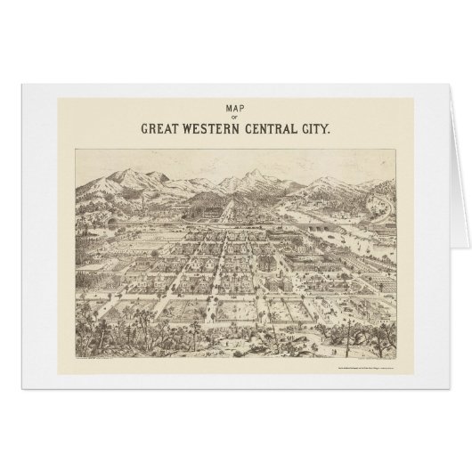 Great Western Central, CO Panoramic Map - 1887 Cards (Front Horizontal)