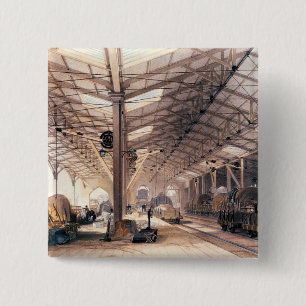 Great Western Railway: Freight shed at Bristol Pinback Button