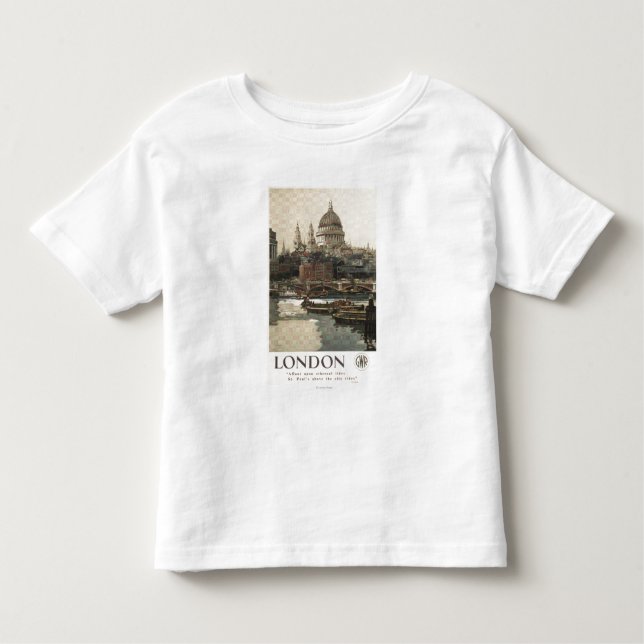 Great Western Railway St. Paul's Travel Poster Toddler T-shirt (Front)
