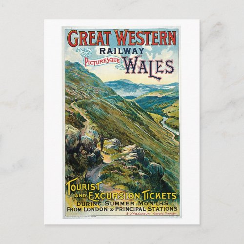 Great Western Railway  Wales Postcard