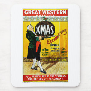 Great Western Railway Xmas Excursions Mouse Pad