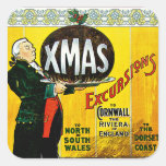 Great Western Railway Xmas Excursions Square Sticker