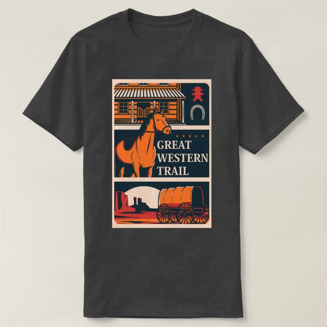 Great Western Trail Minimalist T-Shirt (Design Front)