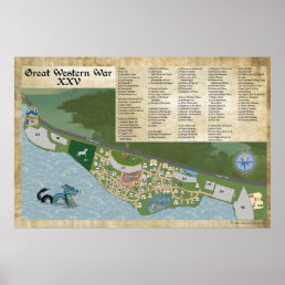 Great Western War XXV Map Poster