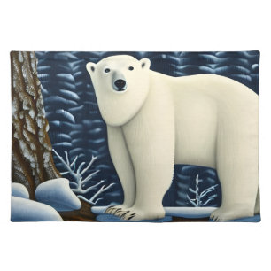 Great White Bear Of The North Cloth Placemat