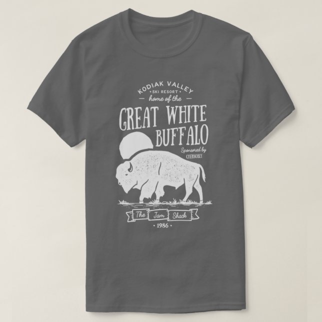 Great White Buffalo Kodiak Valley Ski Resort T-Shirt (Design Front)