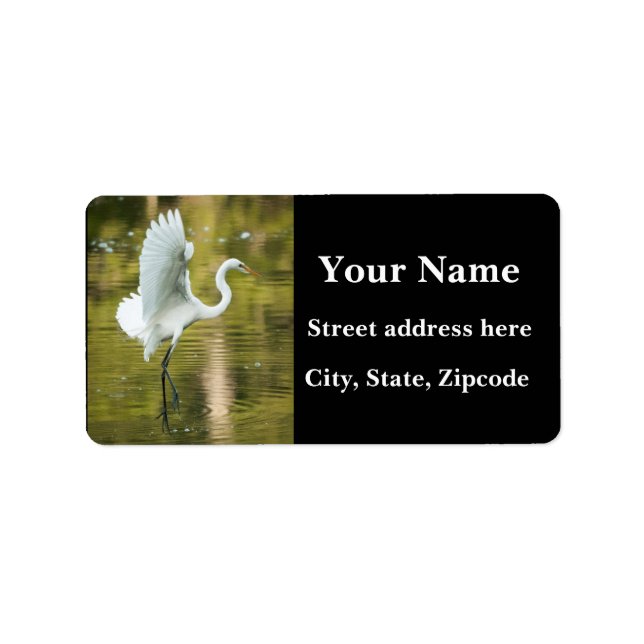 Great White Egret Label (Front)