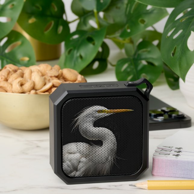 Great White Egret Portrait II Bluetooth Speaker (Insitu(Table))