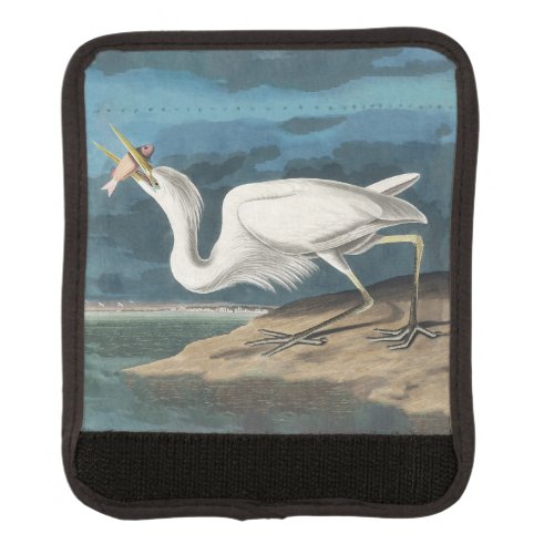 Great White Heron Audubon Bird Wildlife Painting Luggage Handle Wrap