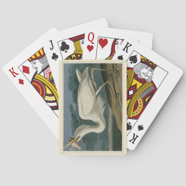 Great White Heron, from Audubon's Birds of America Poker Cards (Back)